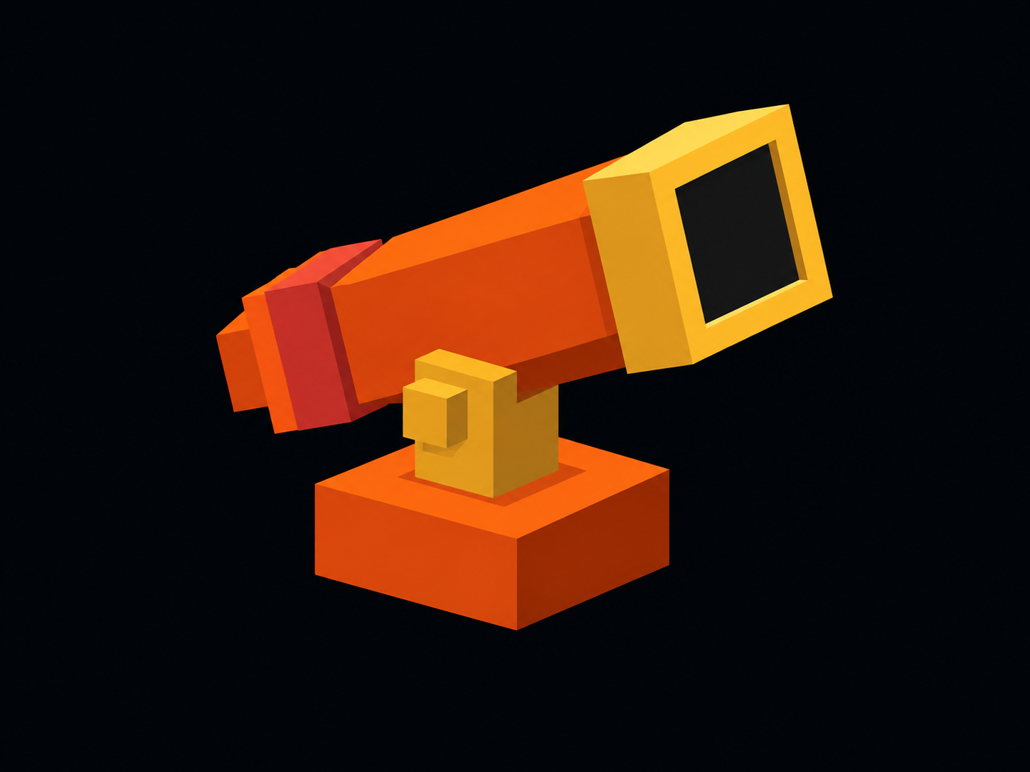 Orange and yellow voxel telescope